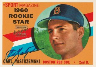 1998 Topps Stars Rookie Reprint Autograph Red Sox Carl Yastrzemski Certified