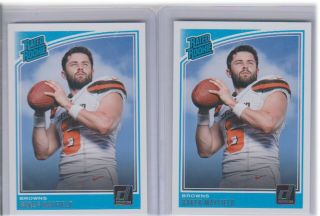 (2) 2018 Donruss Baker Mayfield Rated Rookie Rc 303