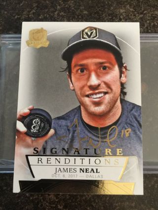 17 - 18 Ud The Cup Signature Renditions James Neal Gold Ink Auto