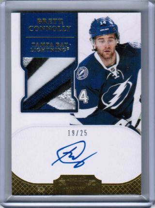 11/12 Dominion Brett Connolly Patch Auto Rookie Rc Gold /25 Tampa Bay Lightning