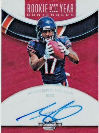 Anthony Miller Chicago Bears 2018 Contenders Optic Roy Red Prizms Auto Rc /199