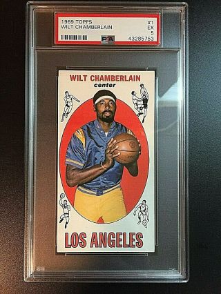 1969/70 Topps 1 Wilt Chamberlain Psa Ex 5 43285753 Los Angeles Lakers