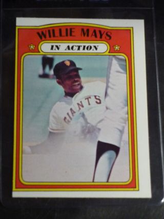 1972 Topps Willie Mays In Action 50 Nm/mt (oc)