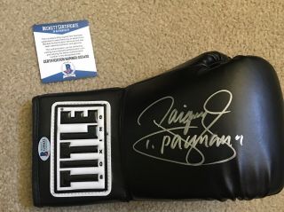 Manny “pacman” Pacquiao Signed Autographed Auto Title Boxing Glove Bas G55432