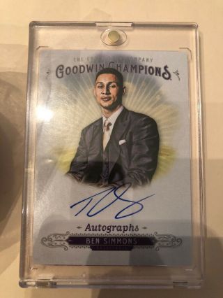 2018 Upper Deck Goodwin Champions Autographs A - Bs Ben Simmons Auto Card