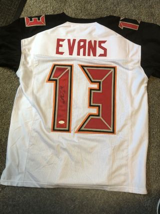 Mike Evans Signed Auto Tampa Bay Buccaneers White Jersey Jsa Autographed