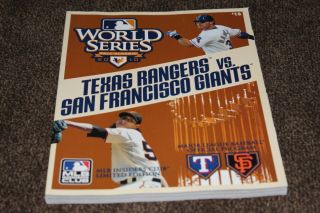 2010 Official Major League Baseball World Series Program Rangers Giants