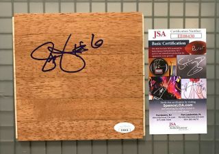 Julius Erving Dr J Signed Hardwood Floorboard Floor Piece Autographed Jsa