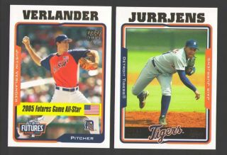 2005 Topps Update - Detroit Tigers Team Set W/ Justin Verlander