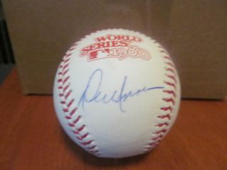 Del Unser Philadelphia Phillies Signed 1980 World Series Ws Baseball