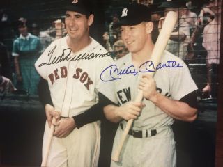 Mickey Mantle Ted Williams 8x10 Signed