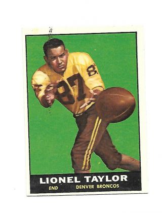 1961 Topps Football 190 Lionel Taylor Ex Condtion