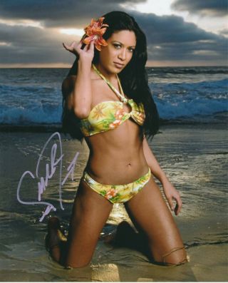 Melina Authentic Autographed 8x10 Wrestling Photo Wwe Ecw Aew 4