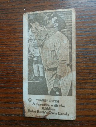 Babe Ruth Candy Baseball Card 1920 