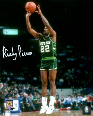 Milw Bucks Ricky Pierce Signed 8x10 Photo 1 Auto - 1991 All Star
