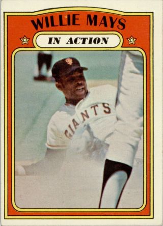 1972 Topps 50 Willie Mays In Action Ex D238243