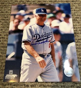 Tommy Lasorda Signed Autograph 8x10 Photo Los Angeles Dodgers Baseball Hof