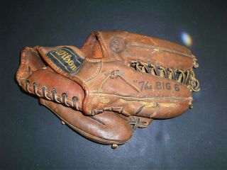 Vintage Ball Hawk Six Wilson Leather Baseball Glove The Big 6