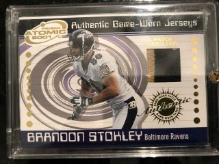 2001 Pacific Prism Atomic Brandon Stokley Patch Authentic Game - Worn Jersey