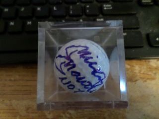 Mickey Mantle Ny Yankees 1974 Hof Hand Signed Autographed Golf Ball Cubed