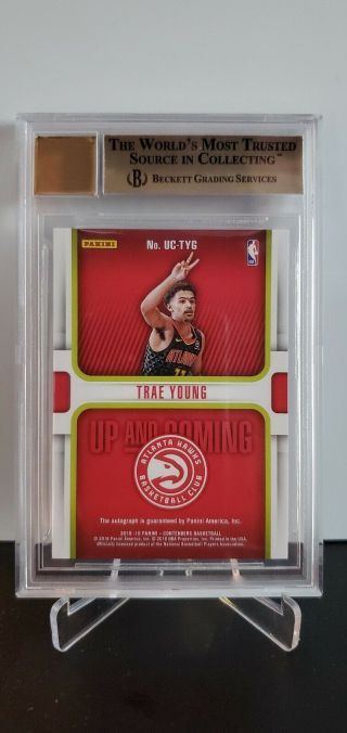 2018 Contenders BGS 9.  5 Gem Up Coming Trae Young Autograph Auto /199 Hawks 2