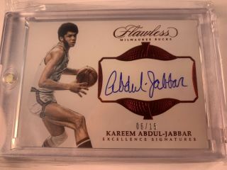 Kareem Abdul Jabbar 16/17 Flawless Auto Autograph 6/15