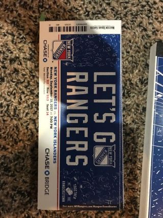 2017 - 18 York Rangers Season Ticket Book Set Stubs 44 Games Henrik Lundqvist
