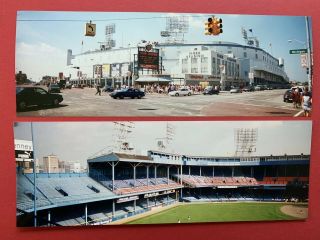 (6) Detroit Tigers Stadium Photos (5) 3 1/2 " X 10 ",  (1) 1953 Vintage 3 1/2 X 6 "