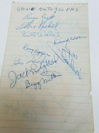 1954 Autograph Book Page 3: Jack Bighead (d.  1983),  Buddy Young (d.  1983),