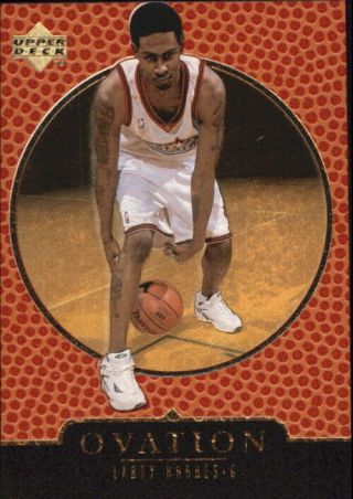 1998 - 99 Upper Deck Ovation Gold 76ers Basketball Card 78 Larry Hughes/1000