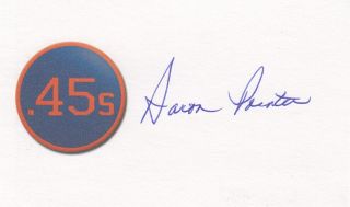 Aaron Pointer Mlb Houston Colt.  45s 1963 Signed 3x5 Card Autographed