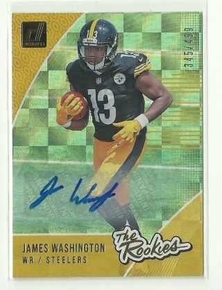 2018 Donruss The Rookies James Washington Pittsburgh Steelers Auto Autograph 499