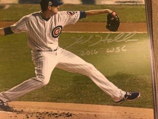 Kyle Hendricks Signed 8x10 Photo Chicago Cubs 2016 Wsc Auto Psa
