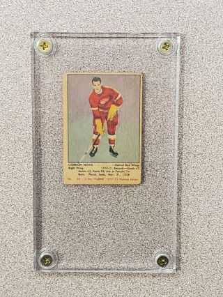 1951 - 1952 Parkhurst Gordie Howe Detroit Red Wings 66 Hockey Card