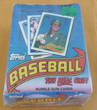 1989 Topps Baseball Trading Cards Wax Pack Box