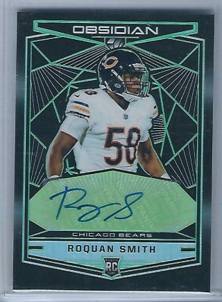2018 Obsidian Roquan Smith Green Rookie Auto 