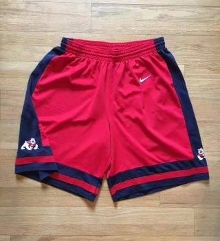 Nike Team Authentic Fresno State Bulldogs Basketball Shorts Men’s Xl Red
