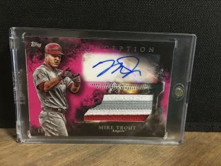 2018 Topps Inception Mike Trout Auto Patch /75 Angels