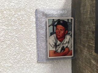 Mickey Mantle 1952 Bowman Rookie Rc Yankees 101 Very Very Old Found In Attic