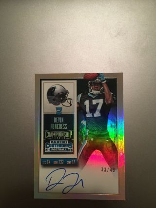 2015 Contenders Devin Funchess Rc Rookie Ticket Auto Holo /49 Sp 211 Panthers