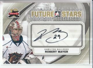 11/12 Itg Between The Pipes Robert Mayer Future Stars Autograph Auto