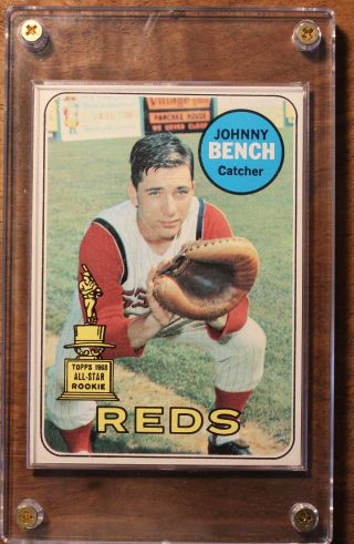 1969 Johnny Bench Topps Rookie Card 95 Baseball Card