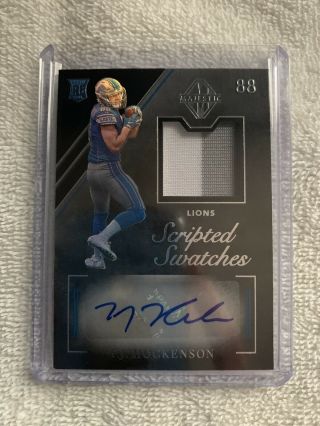 2019 Panini Majestic Scripted Swatches T.  J.  Hockenson Rc Detroit Lions 93/99