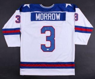Ken Morrow Signed 1980 Team Usa Jersey Inscribed " Miracle On Ice " (jsa)