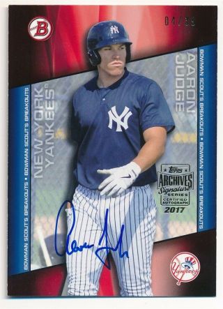 Aaron Judge 2017 Topps Archives 2014 Rookie Buy Back Autograph Sp Auto /39 $400