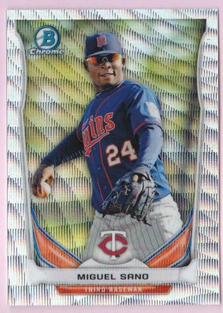Miguel Sano 2014 Bowman Chrome Silver Wave Refractor 25/25 Twins