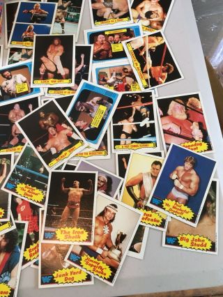 1985 Titan Sports - Topps WWF Trading Cards - 75,  Cards & 6 Stickers - 6
