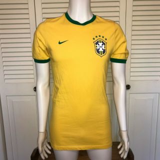 Nike Brazil National Team Home Kit Authentic Soccer Jersey Men 
