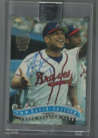 2017 David Justice Topps Archives Signature Series Auto 