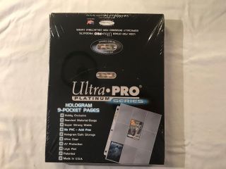 100 Ultra Pro Platinum 9 - Pocket Card Page Sleeves Factory 100 Ct Box X 1